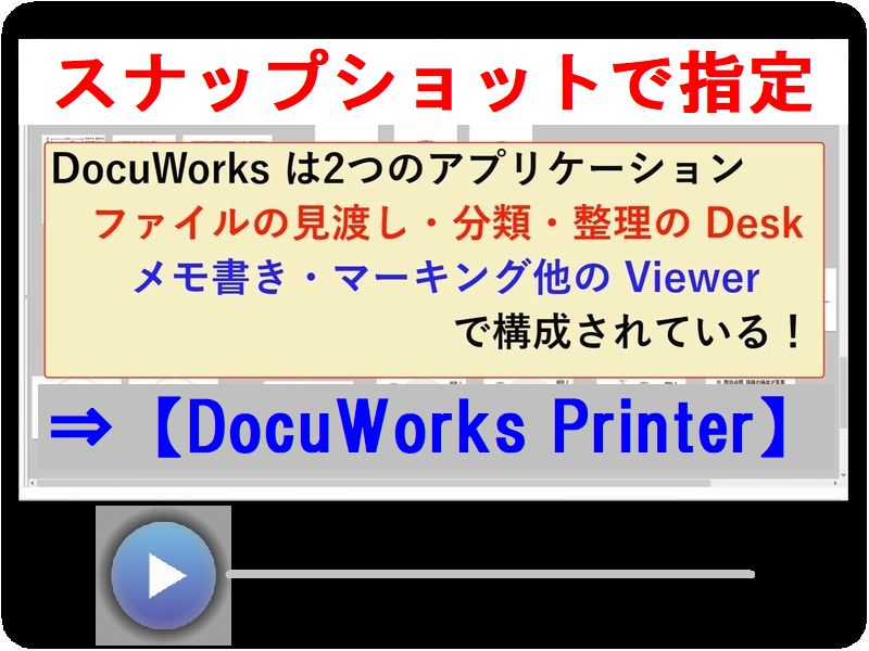 スナップショット+DocuWorks動画-プレイ